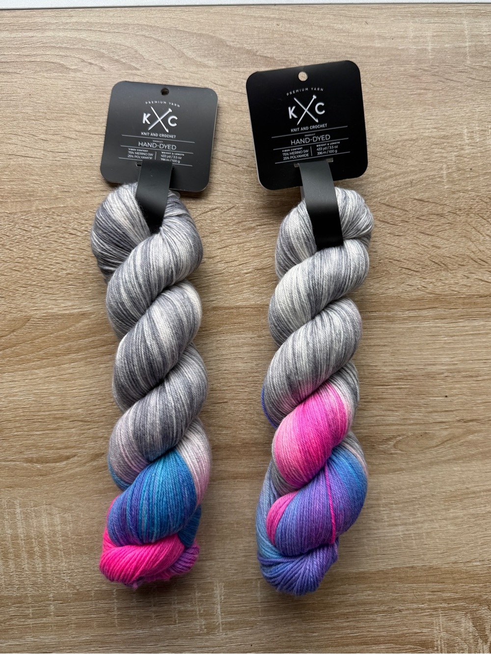x2 KC Premium Yarn - Superwash Merino superfine weight